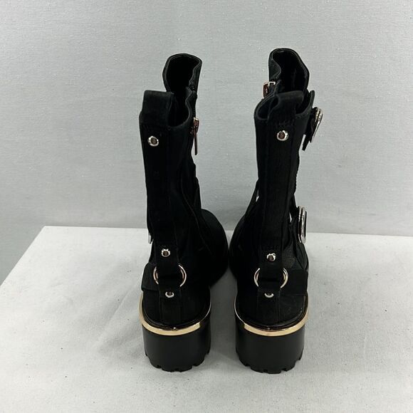 VInce Camuto Kerivini Boots - Black Silk Coat- Size 6 M- NIB - Picture 3 of 7